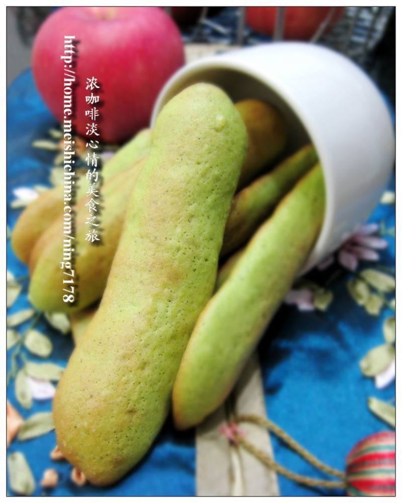 Steps for Making Matcha Finger Biscuits