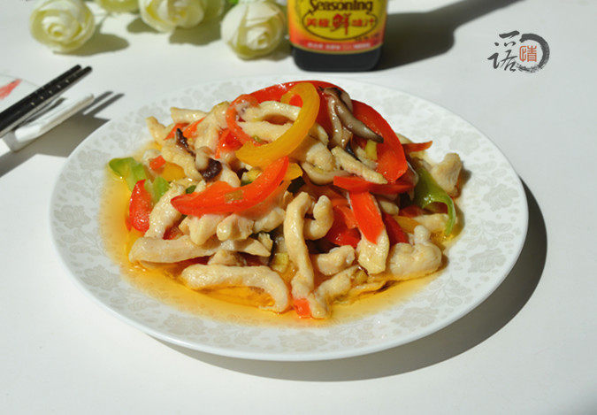 Colorful Stir-Fried Chicken Strips