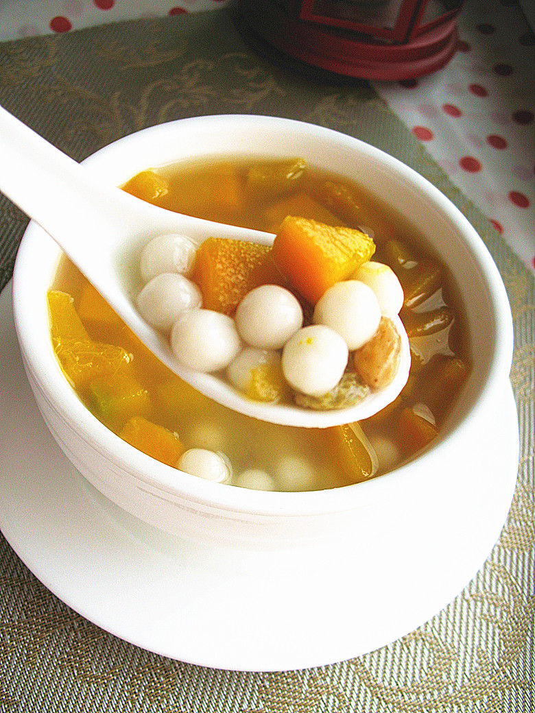 Steps to Make Pumpkin Glutinous Rice Ball Sweet Soup