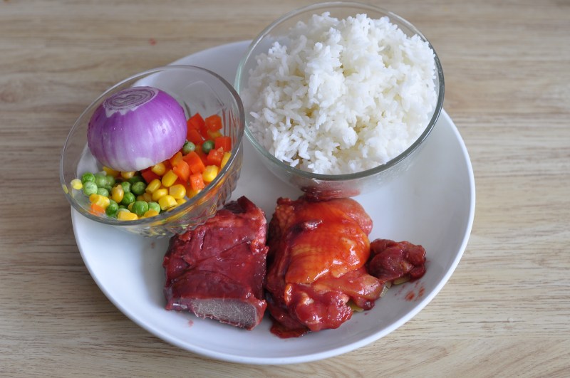 Steps to Make Char Siu Double Combo Fried Rice