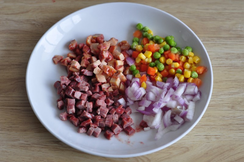 Steps to Make Char Siu Double Combo Fried Rice