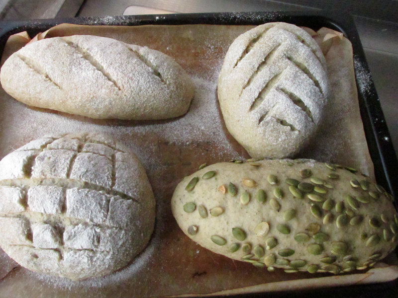 Steps for Making Pumpkin Seed Bread