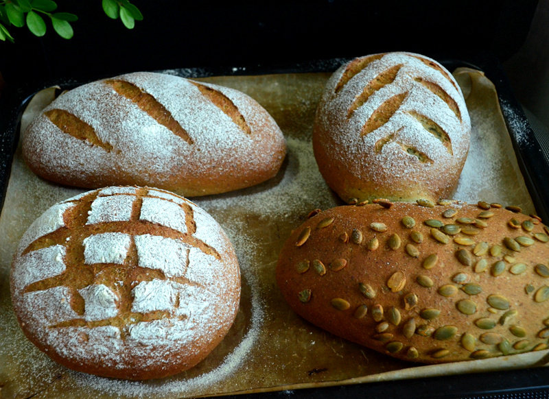 Steps for Making Pumpkin Seed Bread