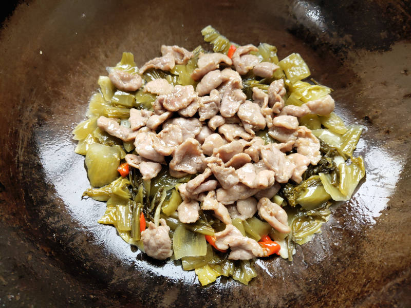 Sour Cabbage Stir-Fried Pork Slices Steps