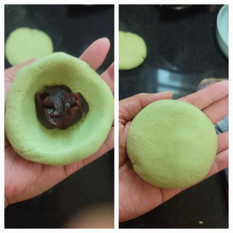 Steps for Making Red Bean Paste Mugwort Glutinous Rice Cake