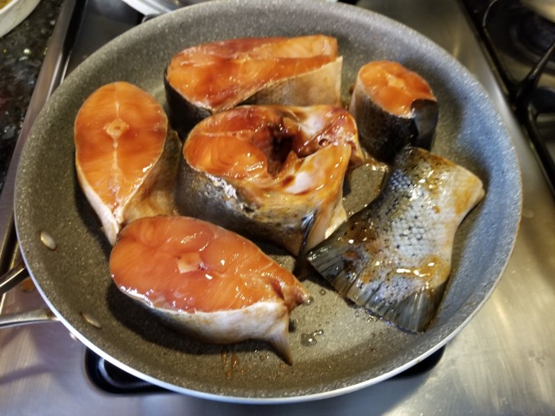 Teriyaki Salmon Cooking Steps