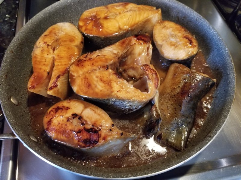 Teriyaki Salmon Cooking Steps