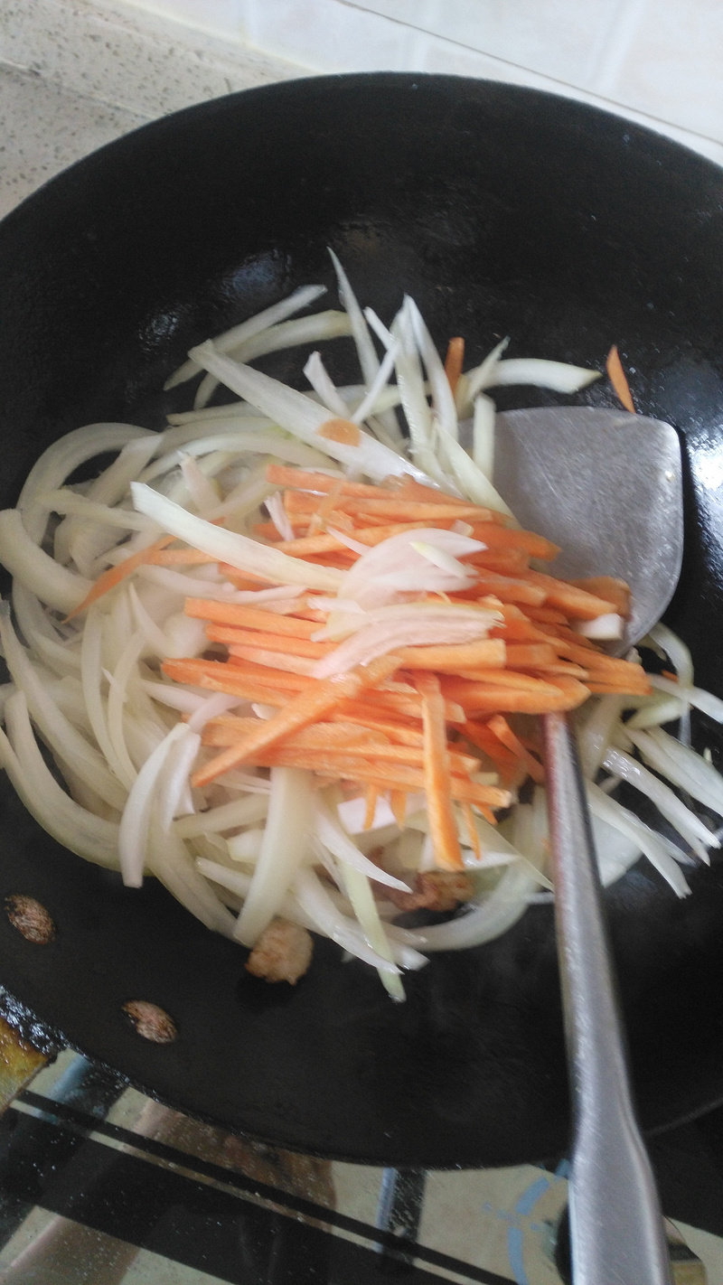 Steps for Carrot and Onion Stir Fry