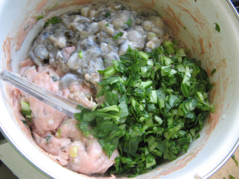 Main Course - Double Mushroom and Oyster Potstickers Cooking Steps