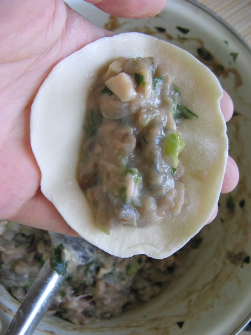 Main Course - Double Mushroom and Oyster Potstickers Cooking Steps