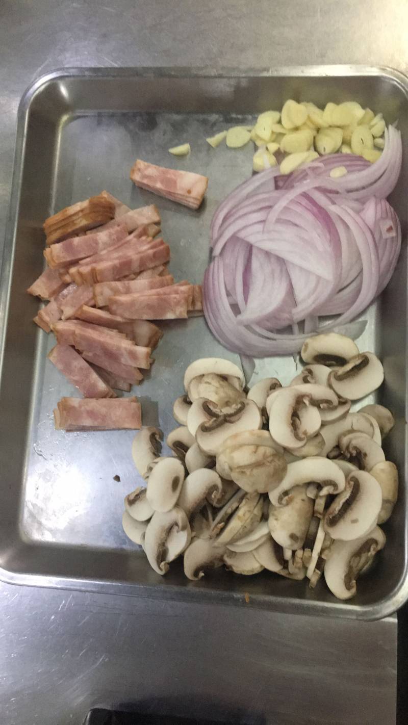 Steps for Making Creamy Mushroom Bacon Pasta