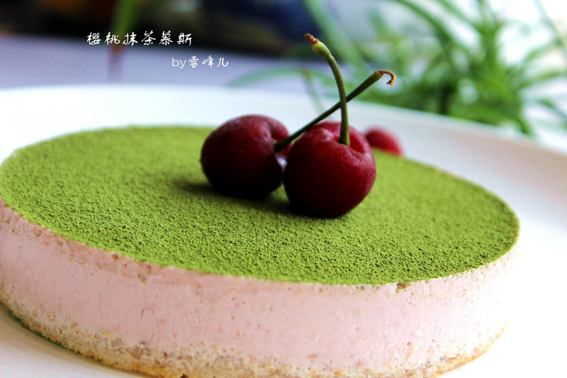 Cherry Matcha Mousse