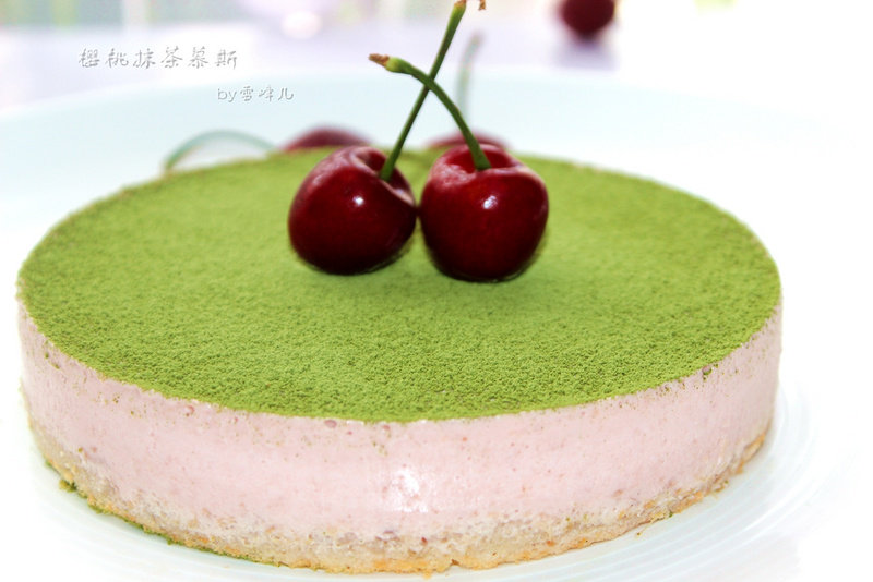 Cherry Matcha Mousse