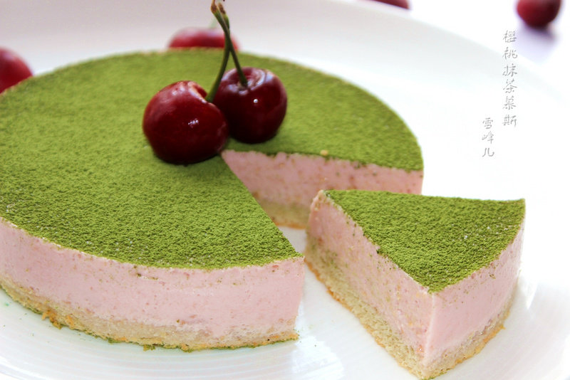 Cherry Matcha Mousse