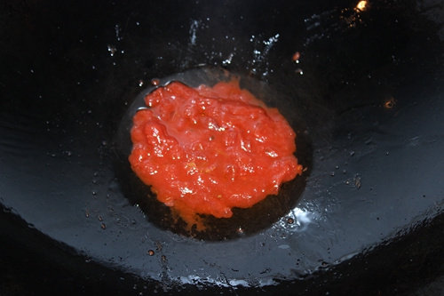 Basil Tomato Sauce French Fries Cooking Steps