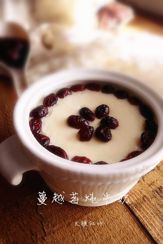 Cranberry Milk Pudding