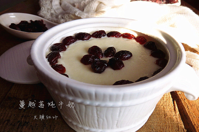 Cranberry Milk Pudding