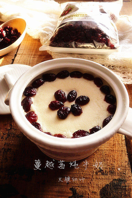 Cranberry Milk Pudding