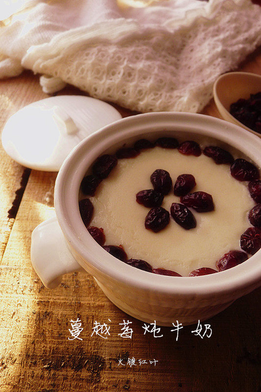 Cranberry Milk Pudding