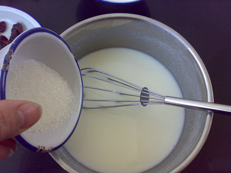 Cranberry Milk Pudding Cooking Steps