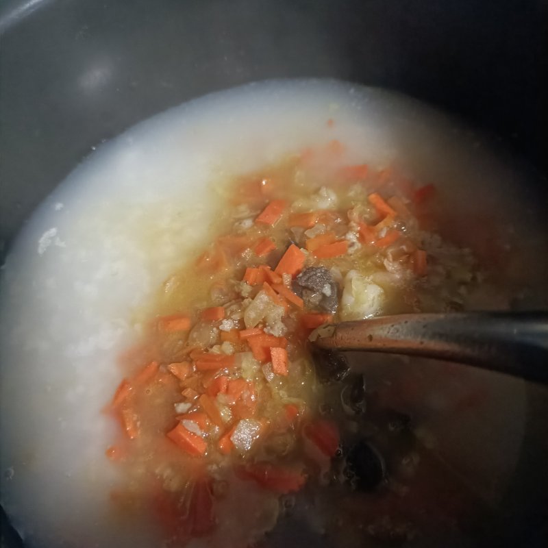 Steps for Making Carrot Seafood Congee