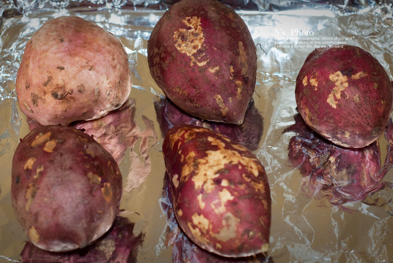 Childhood Delight - Roasted Sweet Potato Cooking Steps