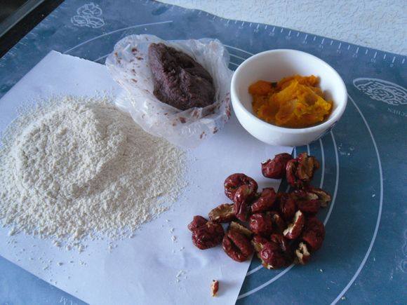 【Northeast China】Date Paste Red Bean Pumpkin Cake Making Steps