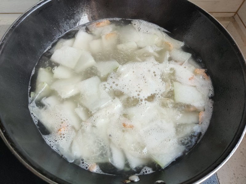 Fans Shrimp and Winter Melon Soup Cooking Steps