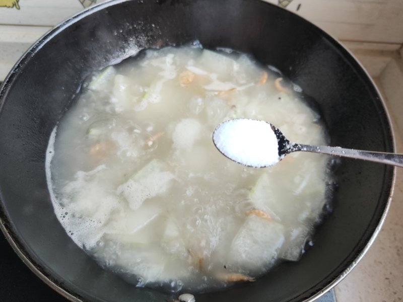 Fans Shrimp and Winter Melon Soup Cooking Steps