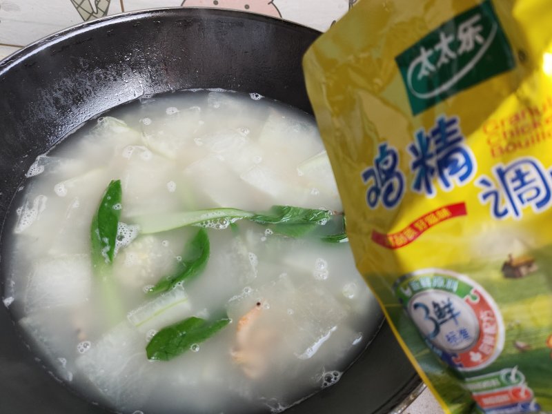 Fans Shrimp and Winter Melon Soup Cooking Steps