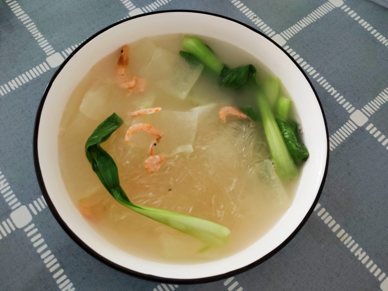 Fans Shrimp and Winter Melon Soup Cooking Steps