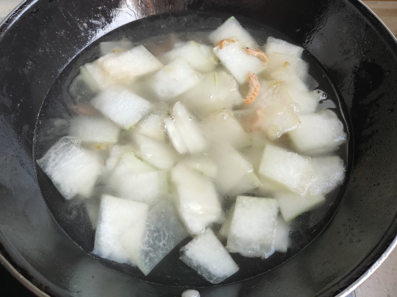 Fans Shrimp and Winter Melon Soup Cooking Steps