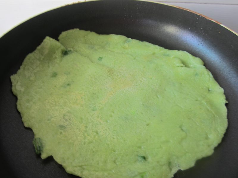 Steps for Making Bitter Melon Pancake