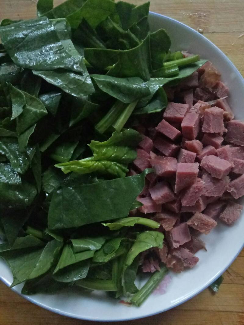 Steps for Making Spinach Beef Congee