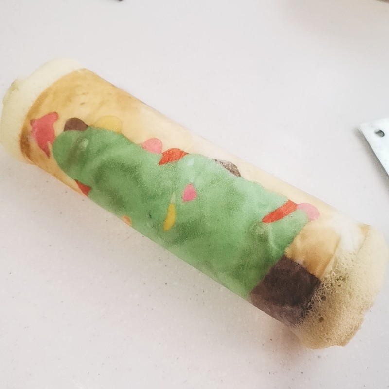 Steps for Making Christmas Tree Cake Roll