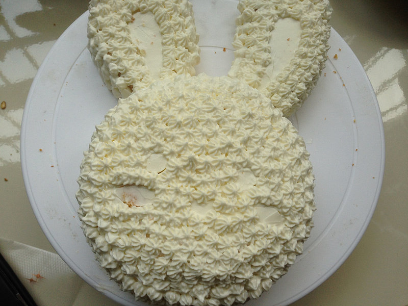 Steps for Making Rabbit Cake