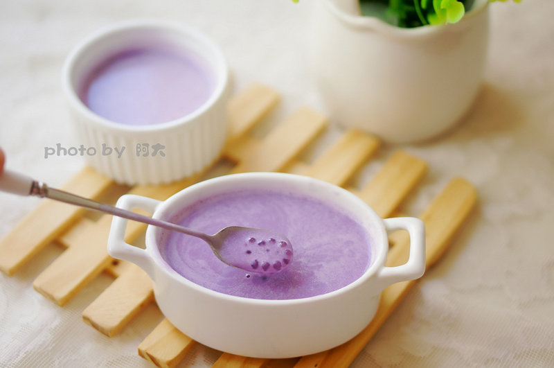 Purple Sweet Potato Sago Dessert