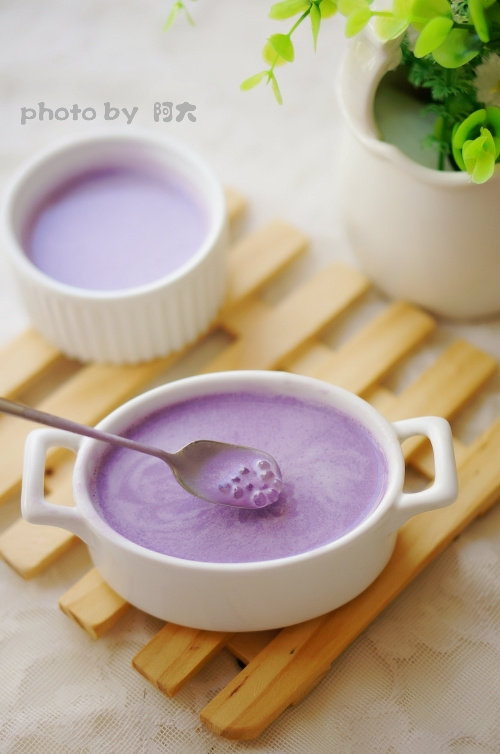 Purple Sweet Potato Sago Dessert