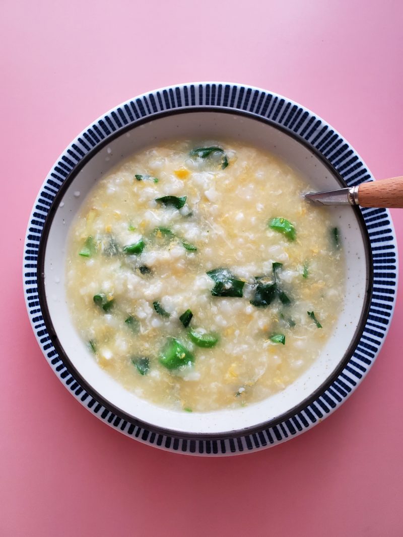 Egg and Vegetable Congee