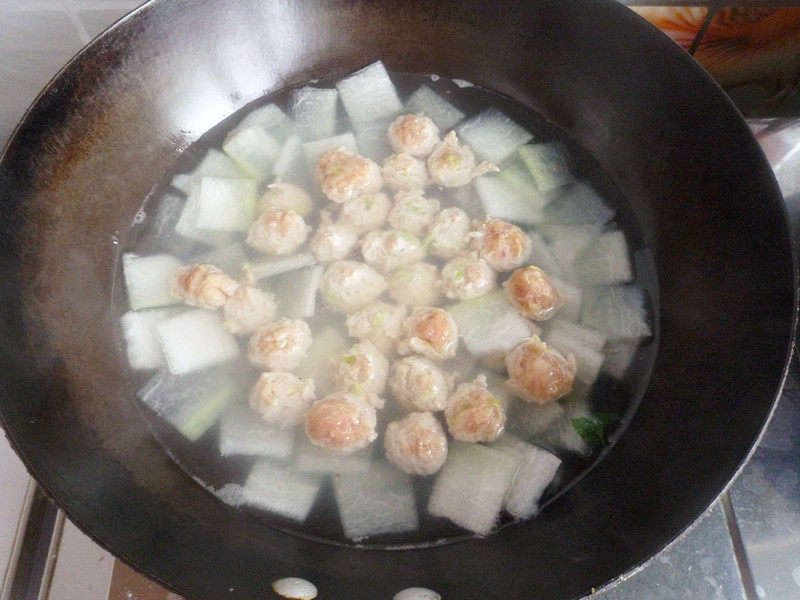 Winter Melon and Meatball Soup Making Steps