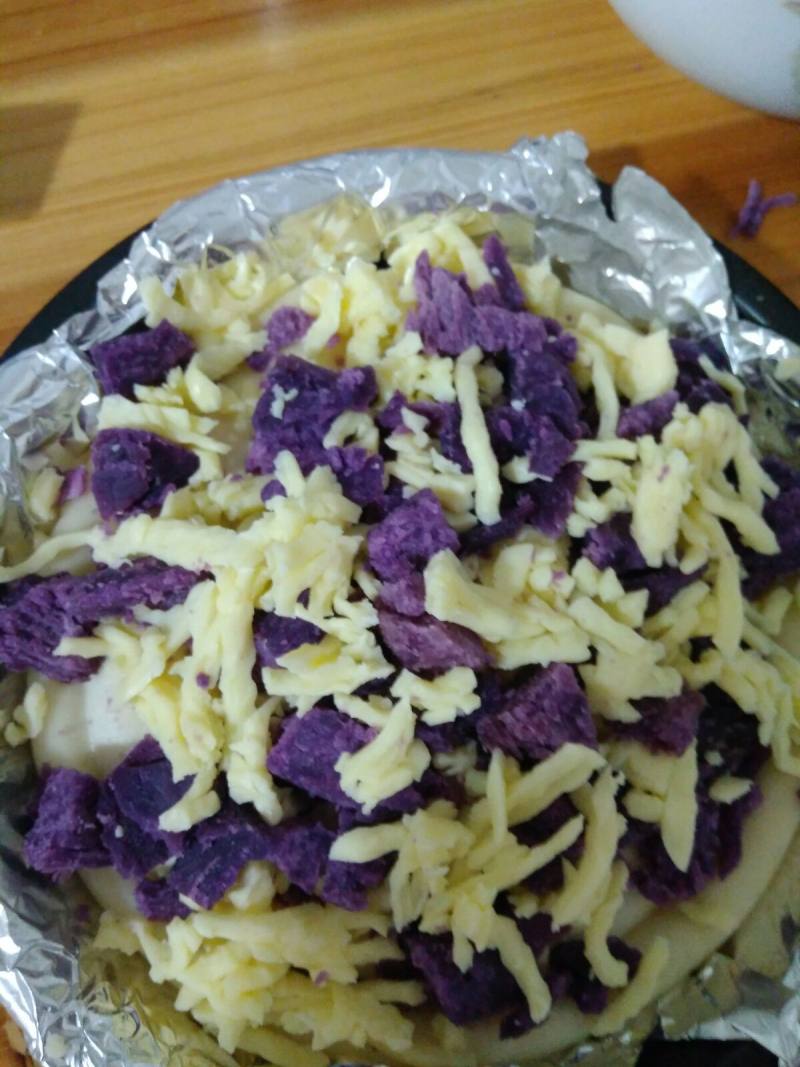 Steps for Making Purple Sweet Potato Pizza