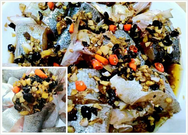 Steps to Make Steamed Sea Bass with Garlic and Fermented Black Beans