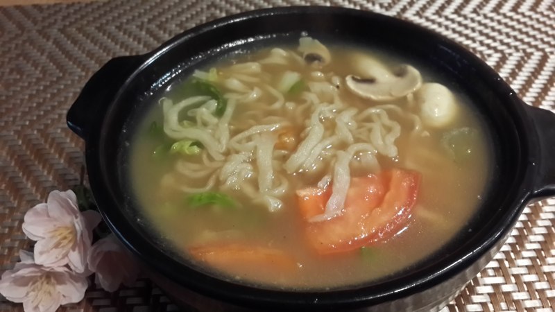 Lazy Handmade Noodle Soup