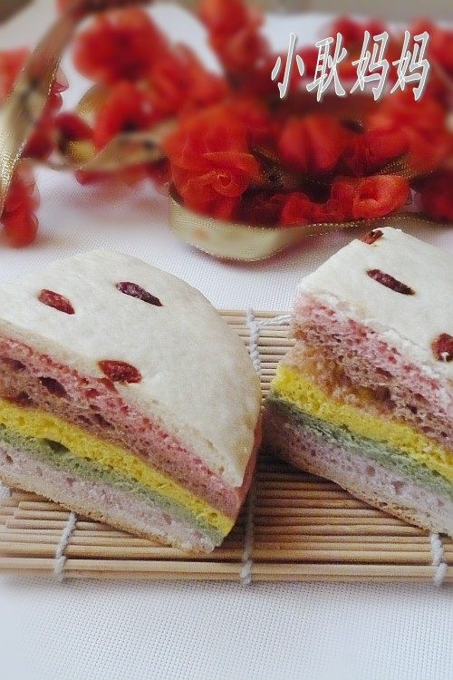 Rainbow Steamed Cake