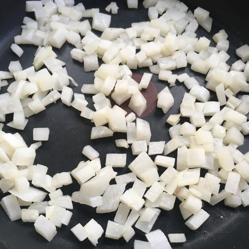 Steps for Cooking Mushroom and Sausage Rice with Diced Radish