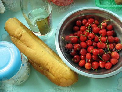 Steps for Making Beautiful Leftovers: Cherry-Soaked Baguette