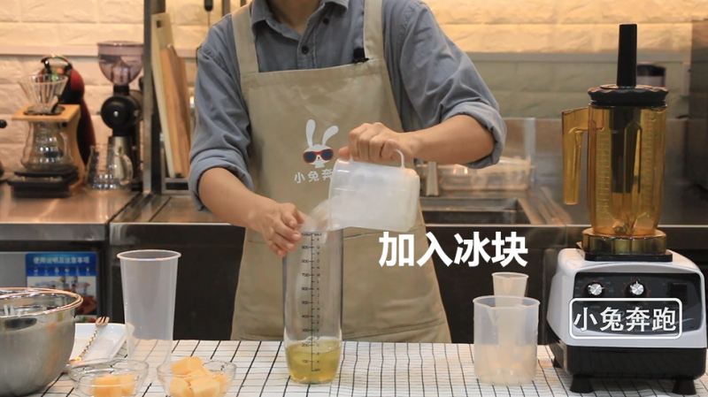 Xicha Cheese Melon Milk Tea Recipe - Little Rabbit Running Milk Tea Tutorial Production Steps