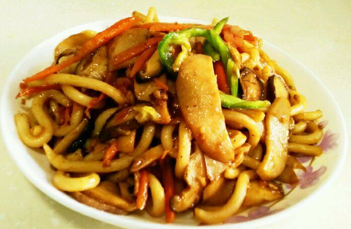 Steps to Make Double Mushroom Stir-Fried Udon