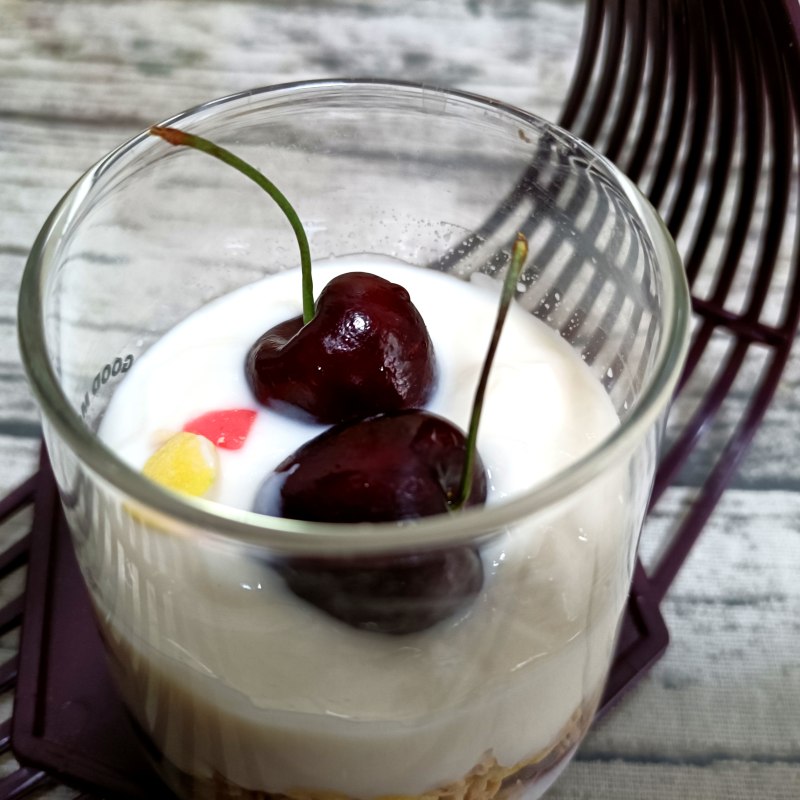 Cherry Oatmeal Yogurt Cooking Steps