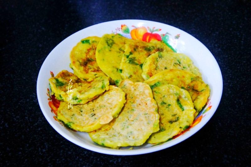 Corn and Egg Vegetable Pancake